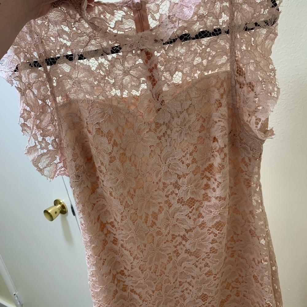 Enfocus Studio Blush Pink Lace Dress 10 - Picture 4 of 10
